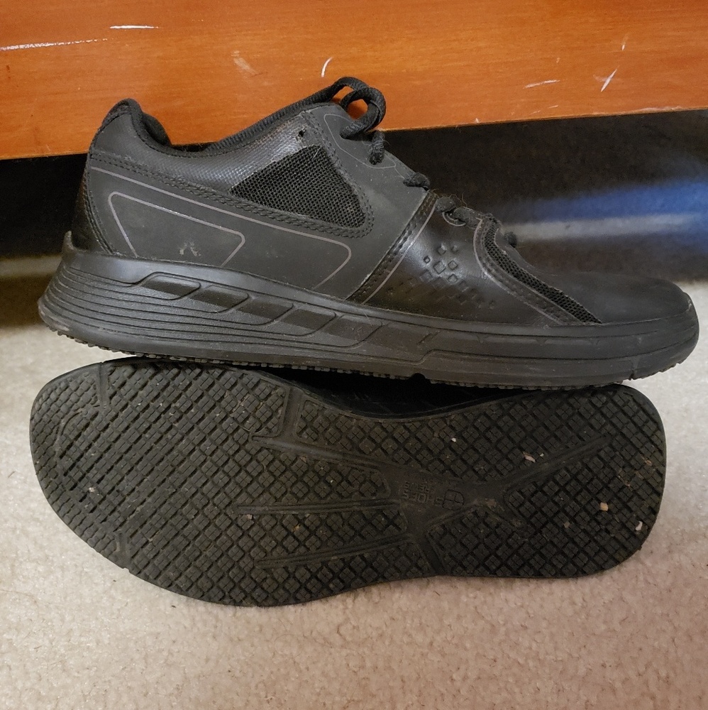 Black athletic shoes